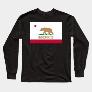 Califonia Flag Hydroponics Farming Farmer Long Sleeve T-Shirt